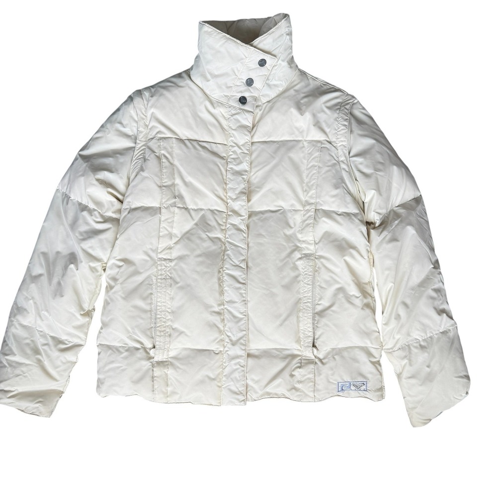Vintage Quicksilver down puffer ski jacket cream‎